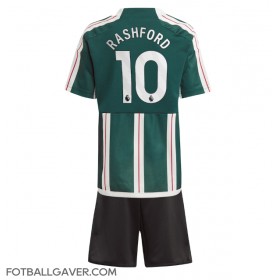 Manchester United Marcus Rashford #10 Fotballklær Bortedraktsett Barn 2023-24 Kortermet (+ korte bukser)